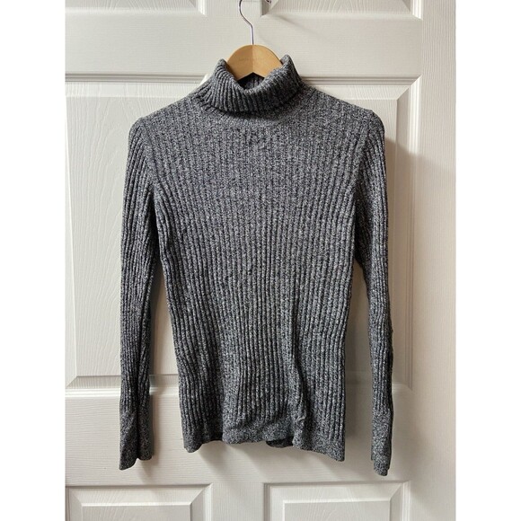 Merona Turtleneck Sweater Womens XL Gray Long Sleeved Ribbed Classic Capsule - Picture 1 of 10